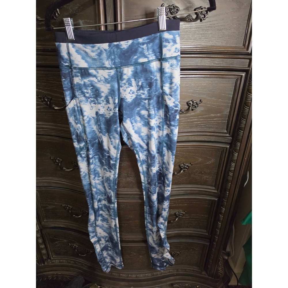 Lululemon Fast and Free HR Tight Polar Shift Alpine White Blue Leggings 4